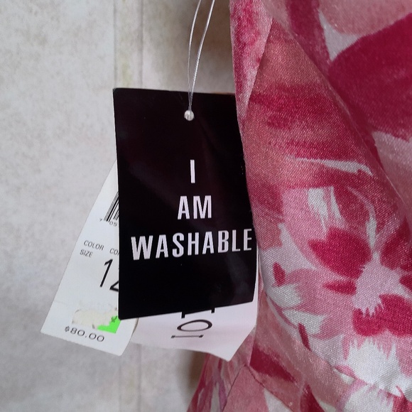 NWT Studio One 2PC Coral Top & Pant Set Back Zip Empire Waist ResortWear Size12 - Picture 10 of 13